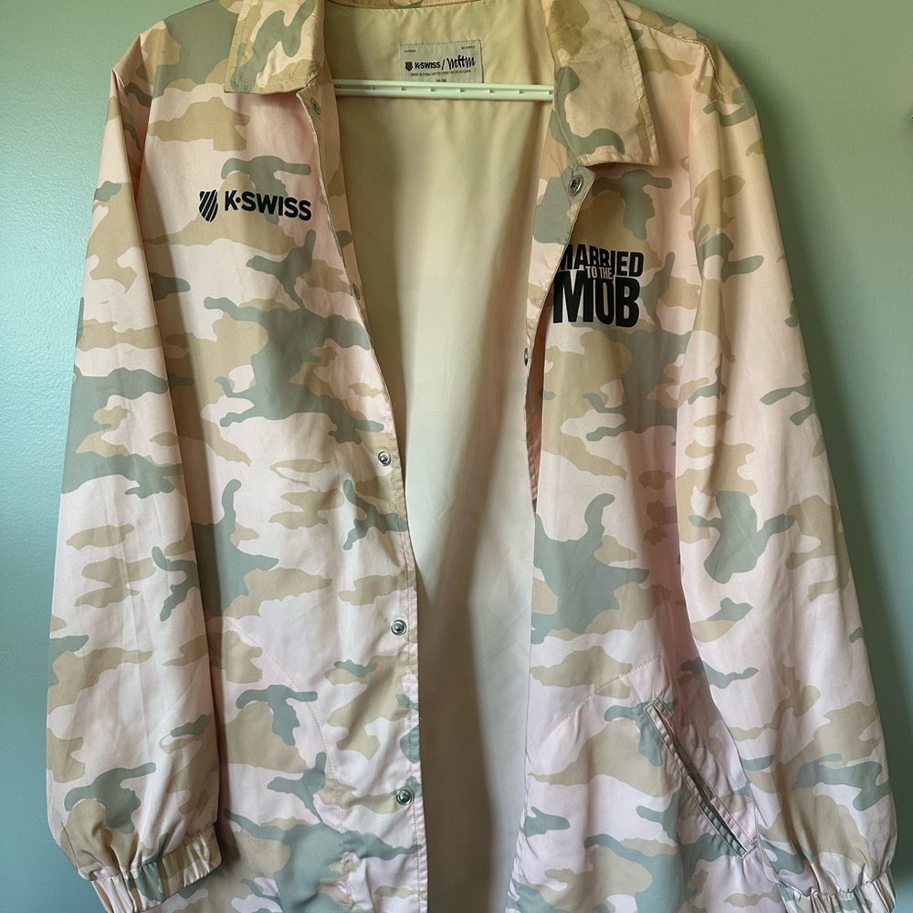 K-Swiss & Married to the Mob Pink and Tan Camo Jacket